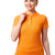 Tricou Polo damă oranj – model versatil cu guler, potrivit pentru echipamente personalizate