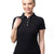 Tricou Polo negru pentru femei – din bumbac, clasic și comod, produs în Republica Moldova