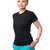 Model casual pentru femei – tricou negru basic fabricat în Moldova din bumbac moale