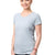 Tricou clasic damă gri deschis – bumbac 100 %, ideal pentru imprimare logo și purtare zilnică