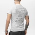 Tricou alb din bumbac pentru bărbați, cu croială standard, gât rotund elastic – stil simplu și confortabil, creat de Almam Fashion