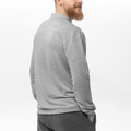 Țesătură groasă din bumbac și design cu guleraș – hanorac Polo gri ideal pentru echipe sau personalizare cu logo
