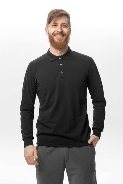 Tricou Polo cu mânecă lungă - Almam Fashion