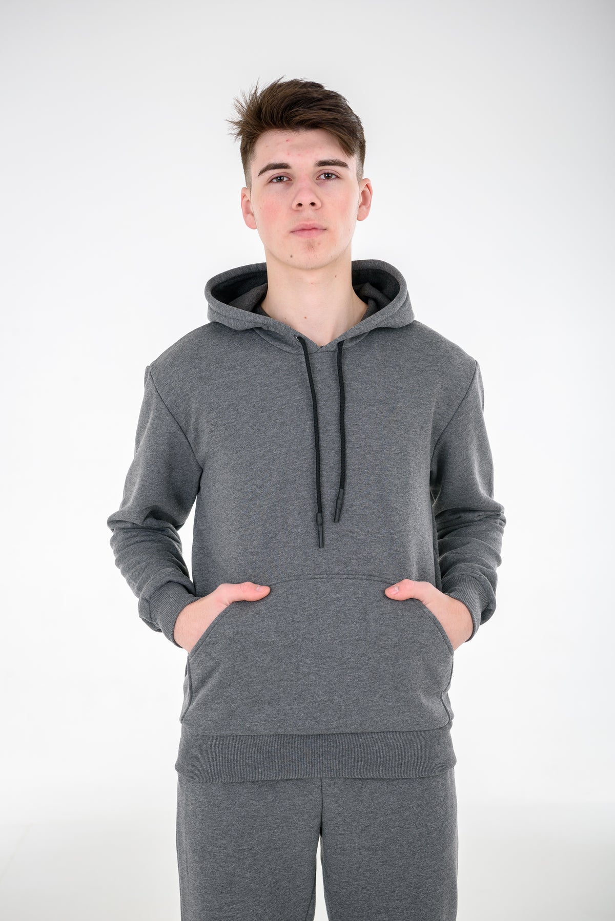 Men's zip-up hoodie, grey