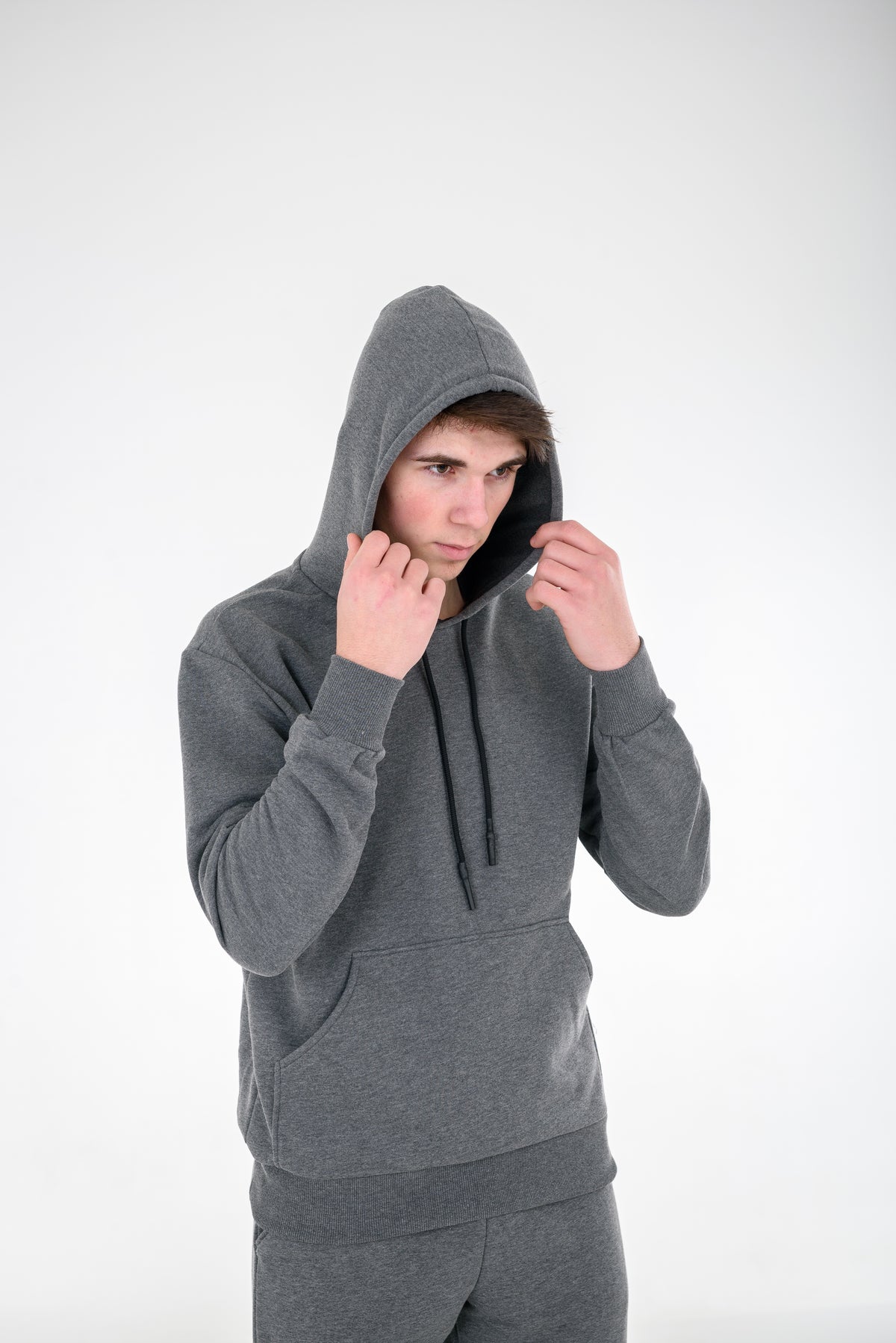 Men's zip-up hoodie, grey