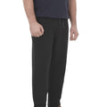 Pantaloni sport negri cu șireturi pentru bărbați, model drept, confortabil și modern