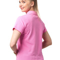 Model casual și elegant – tricou Polo roz pentru femei, potrivit pentru uniforme și purtare zilnică