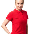 Tricou Polo damă bumbac 100 % roșu – guler clasic, croială confortabilă, fabricat în Moldova