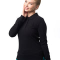 Tricou clasic Polo damă negru – fabricat în Republica Moldova, potrivit pentru uniforme sau purtare casual