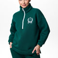 Costum sportiv verde închis damă – model AL cu hanorac și pantaloni, perfect pentru echipe sau angro