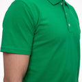 Tricou polo verde deschis, stil casual-sport, perfect pentru personalizare prin broderie sau imprimeu.