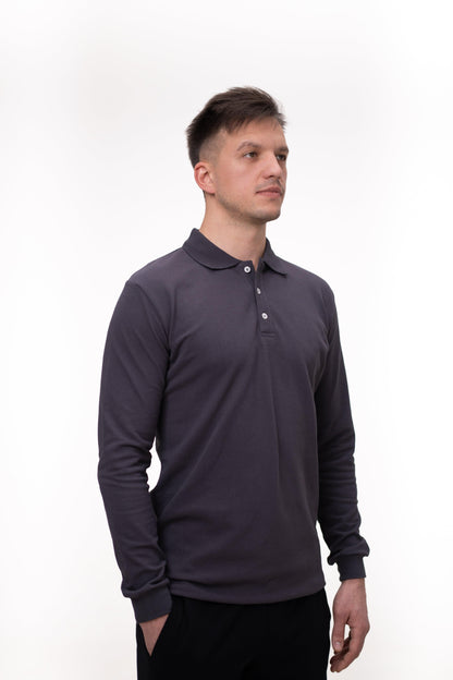 Tricou Polo cu mânecă lungă - Almam Fashion