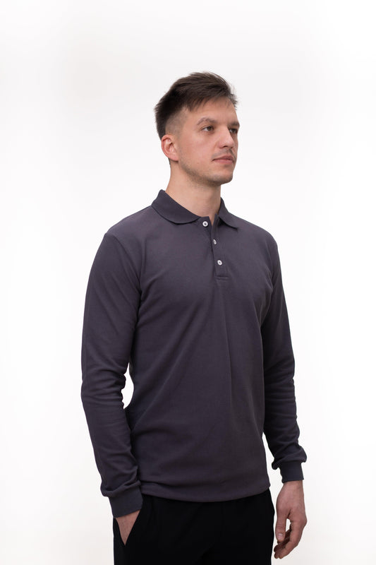 Tricou Polo gri închis – perfect pentru revânzători și utilizatori finali, confecționat din bumbac dens de 200 g/m². Oferim prețuri angro competitive.