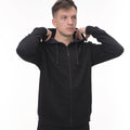 Men's zip-up hoodie, black