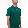 Tricou polo verde închis din bumbac 100%, croială standard, calitate premium