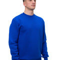 Hanorac clasic pentru bărbați de culoare albastru electric vibrant, material moale din bumbac 100%