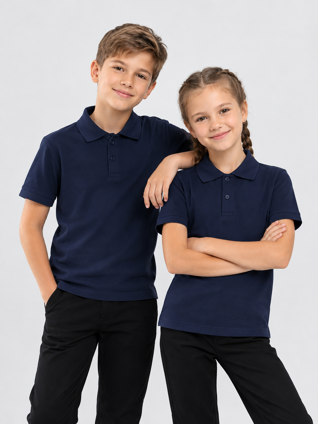 Tricou Polo Copii - Albastru închis