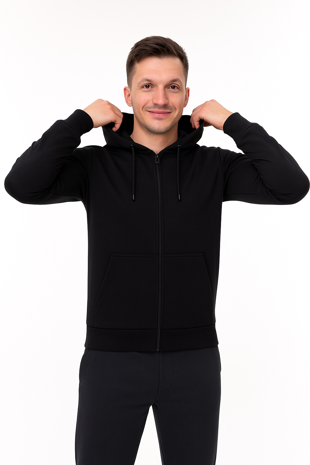 Hanorac cu glugă și fermuar Bărbați