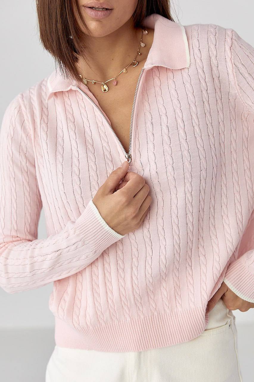 Pulover Dame tricotată cu fermoar