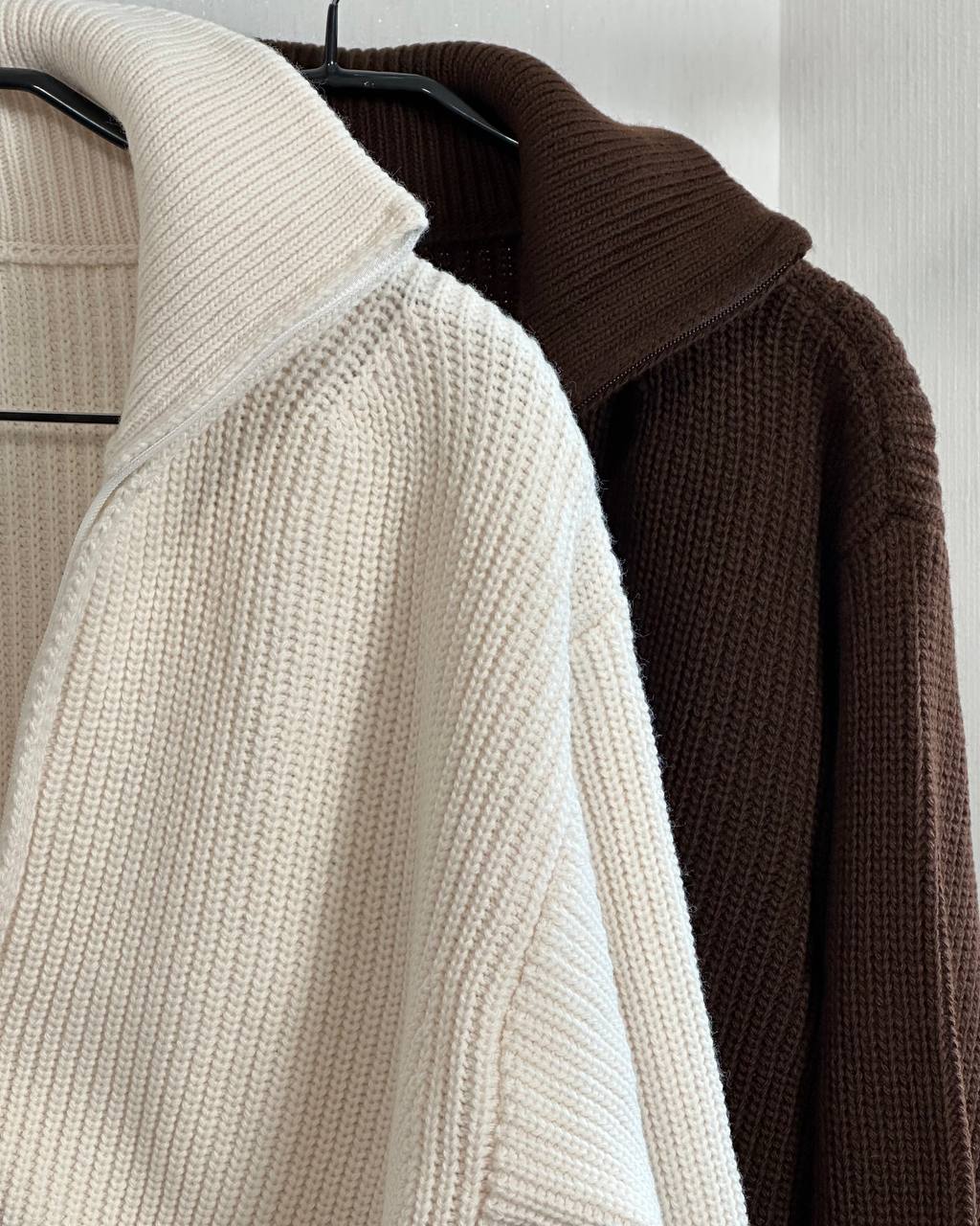 Pulover Dame Cafeniu-Ivory