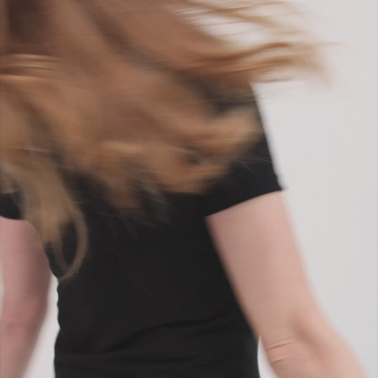 Video tricou Polo damă negru – confecționat din bumbac, ideal pentru personalizare sau angro